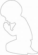 Silueta Rezando Contorno Imprimir Prega Siluetas Bambino Praying Silhouettes Silhouetten Betend Seonegativo Kontur sketch template
