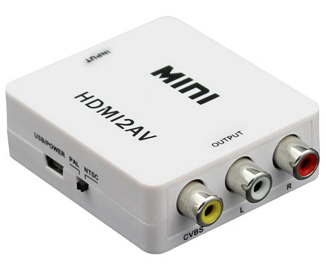 pcslot mini hd video converter box hdmi  avcvbs lr video adapter p hdmiav support