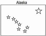 Alaska Flag State Coloring Geography sketch template