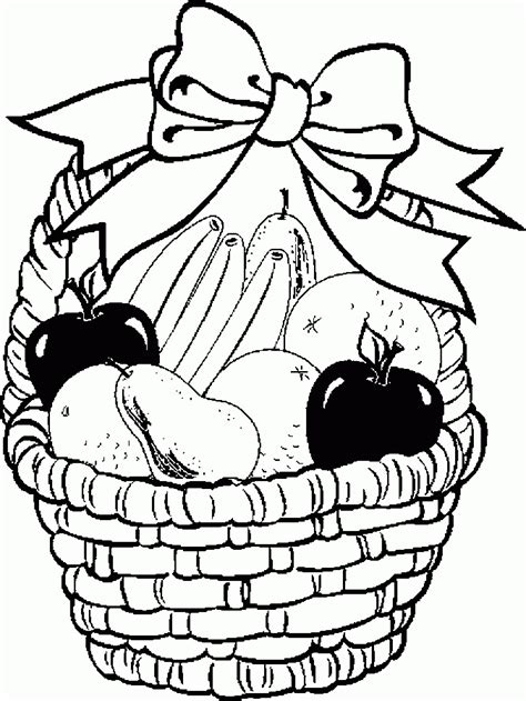 coloring pages   bowl  fruit coloring home