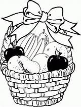 Basket Fruit Coloring Drawing Pages Fruits Vegetables Vegetable Bowl Clipart Drawings Kids Clipartmag Popular Clip Getdrawings Library sketch template