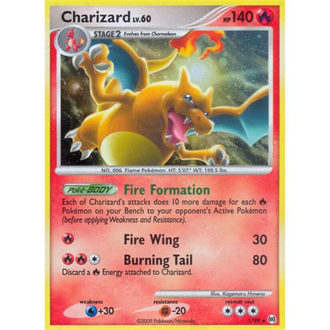 Charizard 1 99 Platinum Arceus Holo Rare Pokemon Card Near