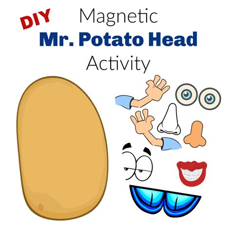 magnetic  potato head printable  activity mom