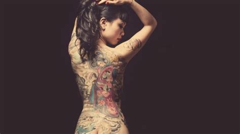 Asian Beauty With Asian Themed Full Back Tattoo Torontoguy