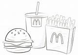 Mcdonalds Coloring Food Pages Printable Supercoloring Categories sketch template