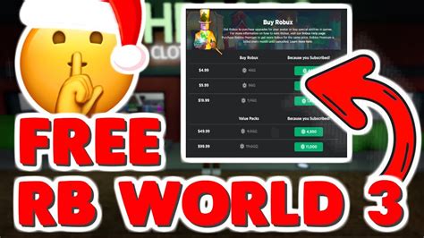 Free Rb World 3 Robux Christmas Giveaway Youtube