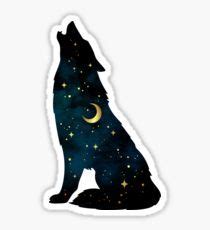 wolf stickers wolf silhouette kawaii stickers cute laptop stickers