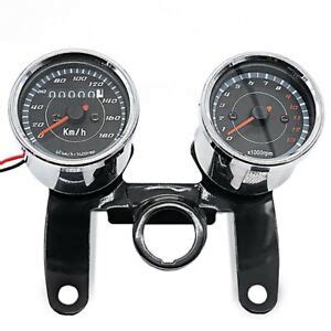 motorcycle tachometer speedometer rev counter analog craftride cvt chrome ebay