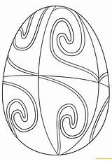 Egg Coloring Pattern Pages Easter Spiral Ester Printable Color Eggs Print Drawing Crafts Book Coloringpagesonly sketch template