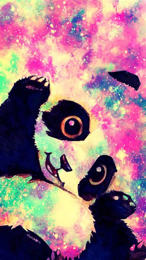 cute panda galaxy wallpaper androidwallpaper