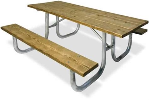 traditional heavy duty wood metal table picnic tables