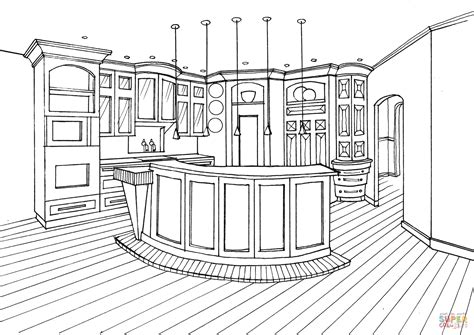 kitchen coloring pages  adults