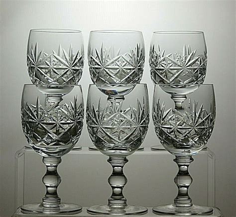 Royal Doulton Crystal Newbury Cut Glass Set Of 6 Etsy
