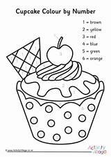 Colour Number Cupcake Activity Food Village Colouring Pages Become Member Log Explore sketch template