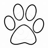 Paw Outline Print Cat Dog Clipart Clip Silhouette Tiger Paws Prints Blank Cats Cliparts Template Shazamimages Version Vector Clipartmag Library sketch template