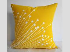 Starburst Yellow Pillow Covers Decorative Throw by pillows4fun