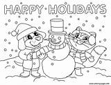 Coloring Holidays Happy Pages Snowman Christmas Printable Winter Kids Family Color Print Frosty Around Holiday Colouring Crayola Nicodemus Clip Yard sketch template