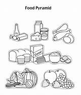 Food Coloring Pages Healthy Pyramid Getdrawings sketch template