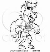 Horse Cartoon Lifeguard Studly Outline Toonaday Royalty Illustration Rf Clip Clipart 2021 sketch template