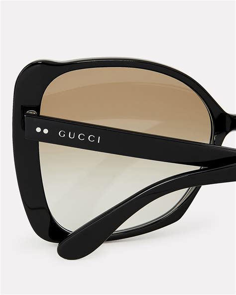 gucci oversized square frame sunglasses in beige intermix®