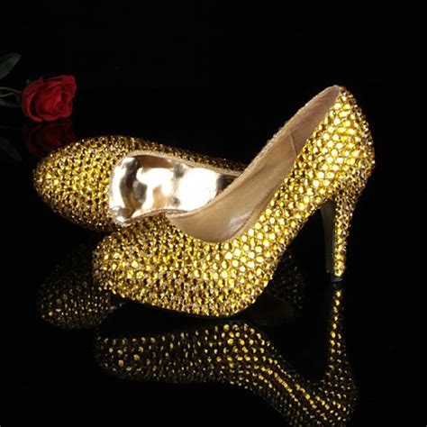 bridesmaid shoes girls formal dress shoes gold color sexy party prom
