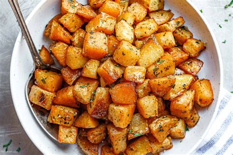 garlic roasted potatoes recipe roasted potatoes  oven eatwell