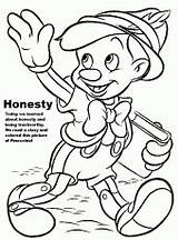 Coloring Honesty Pages Worksheets Pinocchio Kids Clipart Template Disney Sheets Colouring Printable Activities Color Adults Print Lessons Related Library Lesson sketch template
