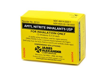 stock medical products amyl nitrite inhalants topicals james alexander