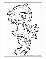 Sonic Coloring Pages Amy Adventure Hedgehog Library Clipart Rose Template sketch template