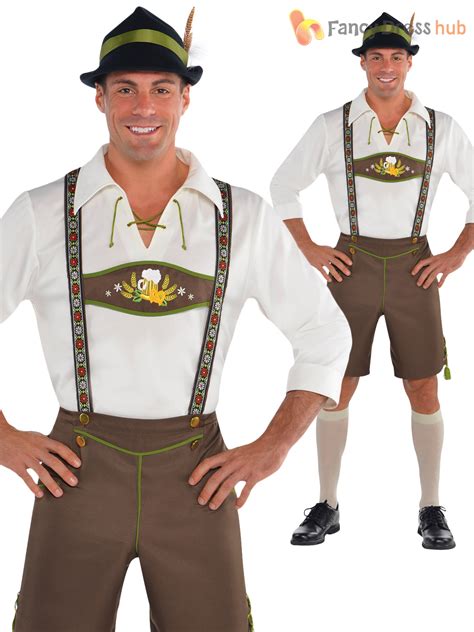 mens oktoberfest bavarian costumes german lederhosen fancy