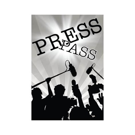 press pass with black lanyard