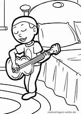 Gitarre Spielt Junge Malvorlage Ausmalbilder Musik Musikinstrumente Ausmalbild Lieder sketch template