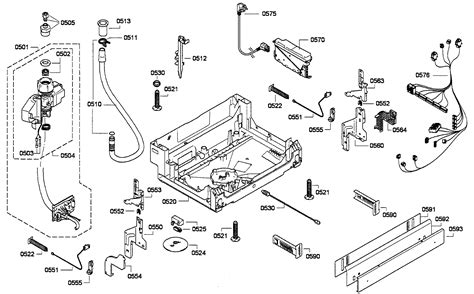 base assy diagram parts list  model sheeuc bosch parts dishwasher parts