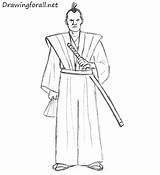 Samurai Cartoon Drawingforall Ayvazyan Stepan sketch template