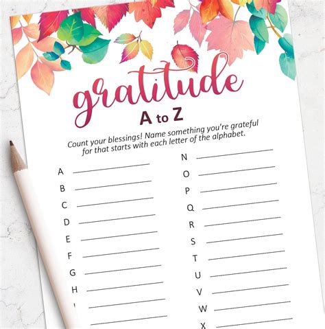 gratitude printable im grateful  activity etsy canada im