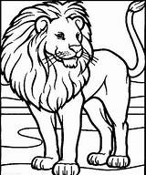 Lion Cartoon Angry Coloring Pages Printable Print Kids Color sketch template