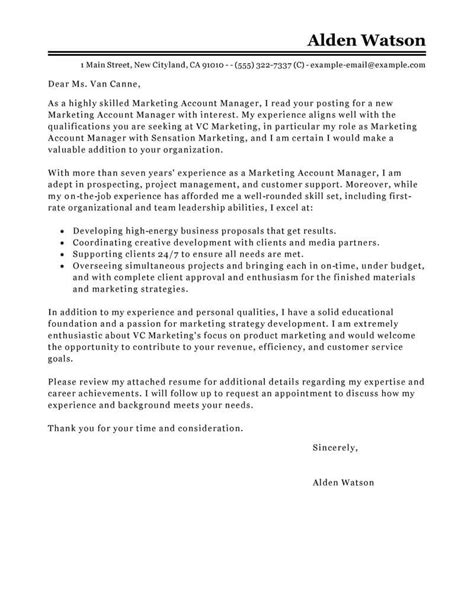 account manager cover letter examples templates   writing