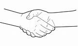 Hands Two Shaking Drawing Each Other Clipart Cliparts Paintingvalley Library Collection Line sketch template