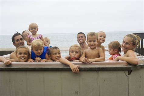 fun in the hot tub cousins nieces nephews aunts and uncles all
