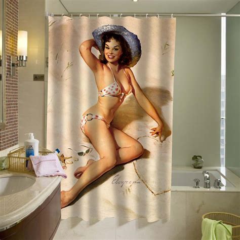 Sexy Retro Pinup Girl 030 Shower Curtain Americanteeshop