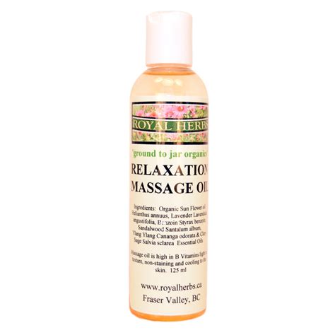 relaxation blend massage oil royal herbs