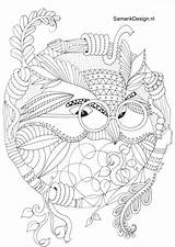 Coloring Owl sketch template