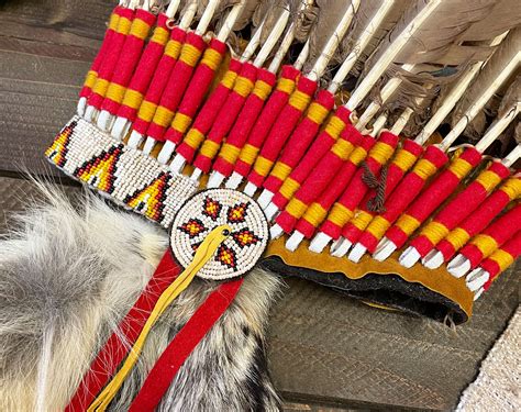 Antique Style Navajo Ceremonial Headdress War Bonnet H7 Mission