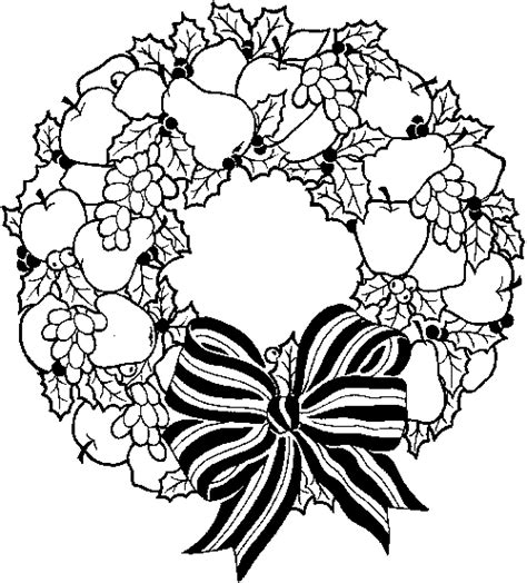 christmas wreath coloring pages wreath ornaments learn  coloring