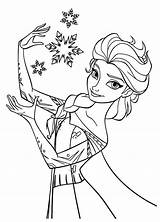 Queen Coloring Snow Pages Color sketch template