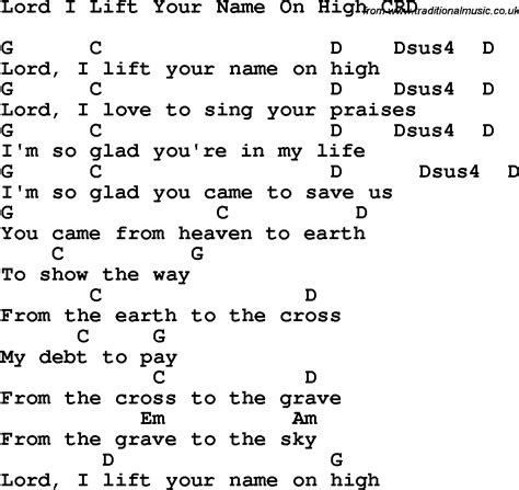 christian childrens song lord  lift    high lyrics  chords
