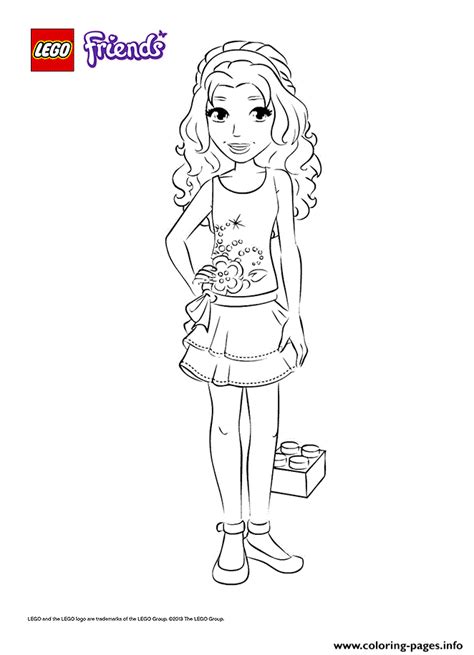 lego friends girl coloring page printable