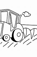 Plow Tractor sketch template