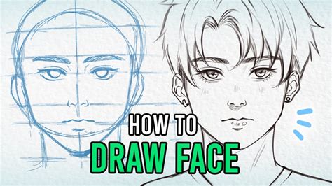 draw  sketch face   angles semi realistic