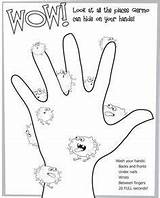 Germs Hand Kids Germ Coloring Pages Washing Preschool Activities Hygiene Worksheets Health Lessons Printables Activity Des Mains Worksheet Microbes Hands sketch template